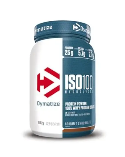 Produktbild: Dymatize ISO 100 Hydrolyzed Gourmet Chocolate 932g - Whey Protein Hydrolysat + Isolat Pulver