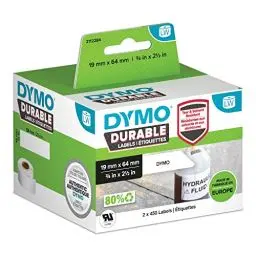 Produktbild: DYMO 2112284 Etiketten Rolle 64 x 19mm Polypropylen-Folie Weiß 900 St. Permanent Universal-Etikette