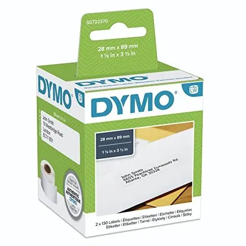 Produktbild: DYMO LabelWriterAdressEtiketten, 89 x 28 mm, weiß S0722370