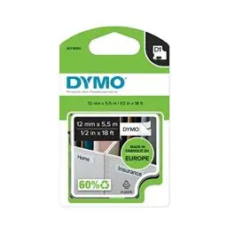 Produktbild: DYMO Original D1 Hochleistungs-Nylon-Etikettenband | schwarz auf weiß |12 mm x 5,5 m | permanent haftendes Vinyl- Schriftband | für LabelManager-Beschriftungsgerät