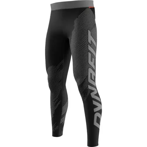 Produktbild: Dynafit M Ultra Graphic Long Tights Schwarz - Elastische praktische Herren Lauftights, Größe L - Farbe Black Out