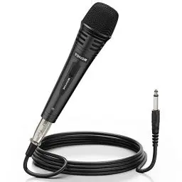 Produktbild: TONOR Dynamischer Mikrofon mit 16ft/5m XLR Kabel, 6,35mm Klinke Handmikrofon Microphone kompatibel mit Karaoke Maschine, Mikro mic für DVD/KTV Audio