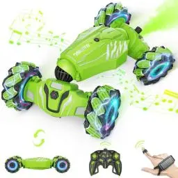 Produktbild: Dysaim Ferngesteuertes Auto, RC Stunt Car, 360°Drehung Drift 4WD RC mit Handsteuerung mit Licht Musik&Spray, 2.4Ghz Auto Spielzeug ab 6 7 8 9 10 12 Jahre Jungen Mädchen Weihnachten Geschenke,Grün