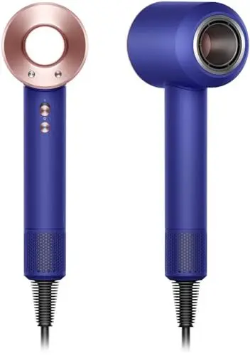 Produktbild: Dyso Supersonic HD07 Haartrockner inkl. 5 Aufsätze Violettblau/Rose, Haarföhn 110000 U/Min, Föhn mit Kaltstufe, Ionen Technologie: schonendes Styling, ohne extreme Hitze