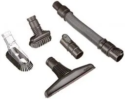 Produktbild: Dyson Akkusauger Zubehör-Set mit Extra-hart & Extra-soft Bürste, breiter Polsterdüse & Verlängerungs-Schlauch für Dyson Akku- bzw. Handstaubsauger V6, DC62 & DC43H , Praktisches Staubsauger-Zubehör