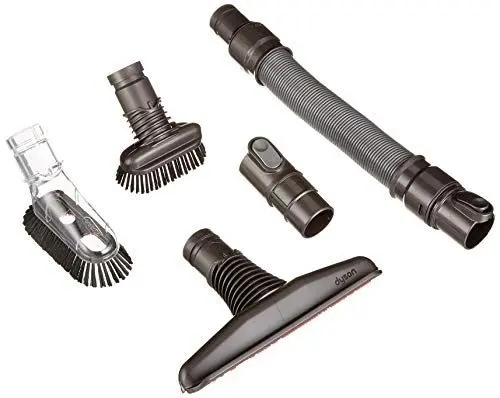 Produktbild: Dyson Akkusauger Zubehör-Set mit Extra-hart & Extra-soft Bürste, breiter Polsterdüse & Verlängerungs-Schlauch für Dyson Akku- bzw. Handstaubsauger V6, DC62 & DC43H , Praktisches Staubsauger-Zubehör