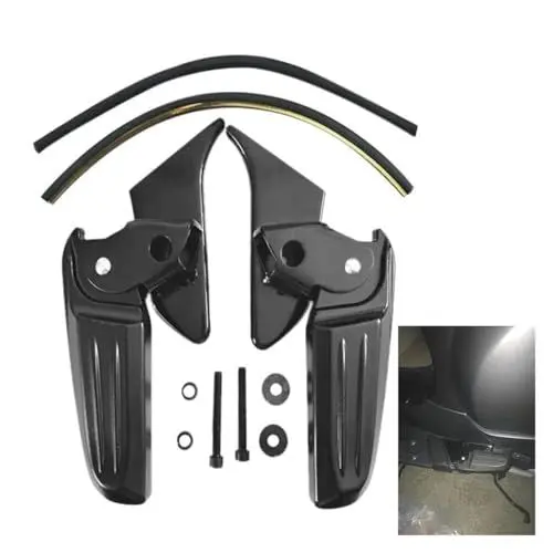 Produktbild: DZNEFYUP Motorrad-Fußrasten Für Piaggio Für Vespa Für Spring Für Primavera LX LXV 150 125 Motorrad-Klapppedale Motorrad-modifizierte Fußpedale Fußrasten(Schwarz)