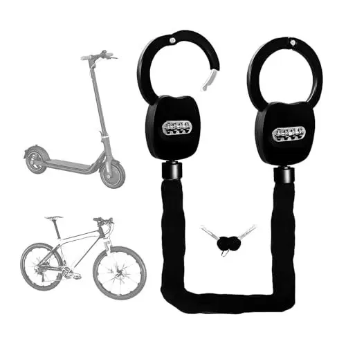 Produktbild: E Scooter Schloss,Schloss für E Scooter,Diebstahlschutz Handschellenschloss,E Roller Schloss mit 3LTasche,E Scooter Roller Schloss für den Fahrrad,E Scooter,Roller und Rollerschloss (Black Gray_typ5)