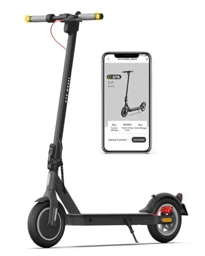 Produktbild: E Scooter mit Straßenzulassung ABE, 5TH WHEEL V30PRO Elektroscooter mit Blinker, 10 Zoll Reifen, 25-30 km Reichweite, mit APP, 4 Geschwindigkeitsmodi, Belastung 120 kg, Tragbarer Reise E Roller