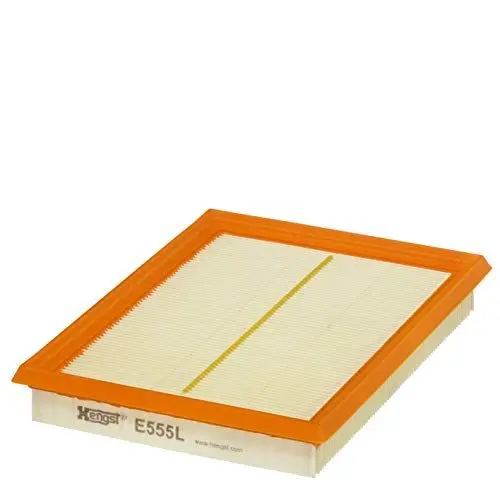 Produktbild: HENGST Luftfilter Type E555L - Luftfilter-Einsatz für PKW - Luftfilter Auto, Auto Ersatzteile, Auto Luftfilter, Luftfiltration Automotive, Dieselmotor, Ottomotor