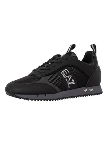 Produktbild: EA7 Herren Turnschuhe mit metallischen Emblemen, Schwarz, 42.5 EU