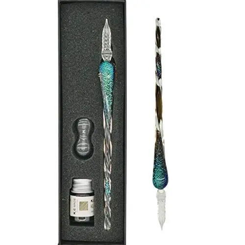 Produktbild: EACHHAHA Glasstifte-Set,Kalligraphie Stift,Glas Dip Pen und Tinte, Glasfeder für Schreiben,Zeichnen,Grußkarten,Unterschriften,Geschenk