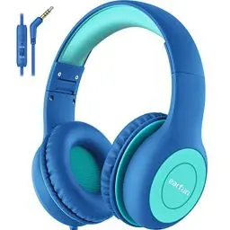Produktbild: EarFun Kinder Kopfhörer, Kopfhörer Kinder mit Kabel, 85/94dB Lautstärkenbegrenzer, Faltbare, Einstellbar, Stereo Sound, HD-Mikrofon, Audio-Sharing, Over Ear Kinderkopfhörer für Schule/Tablet/PC, Blau