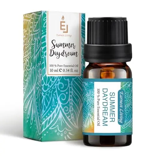 Produktbild: Earnest Living Süßes Holz Moschus Ätherisches Öl 10ml Weißer Moschus Grapefruit Patschuli Bergamotte Bernstein Pure und Natürliche Sommer Daydream Diffusor Öl Ätherische Öle Mischung für Ultraschall