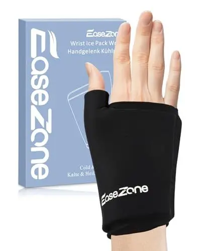 Produktbild: EaseZone Kühlhandschuhe Kühlend Daumen Handgelenk Kühlpad Gel für Karpaltunnel, Tenosynovitis Kühlmanschette Handgelenk, Kalte und Warme Kompresse für Arthritis, Rheuma, geschwollenen Gelenken