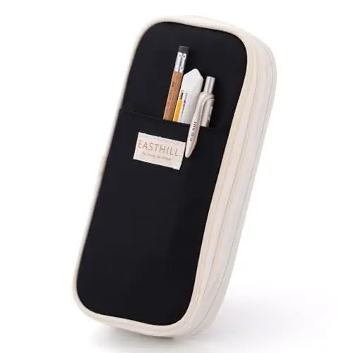 Produktbild: EASTHILL Big Capacity Pencil Case Large Pencil Pouch Stationery Pen Bag for Teen Girls-Black