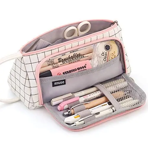 Produktbild: EASTHILL Federmäppchen Pencil case mit grossem Fassungsvermögen Mäppchen Schreibwarenbeutel Bleistift Beutel für Middle School College Office Studentin Mädchen Geschenk -kariert