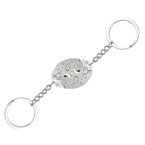 Produktbild: Eastocos Tier Schlüssel Bund Set Auto Schlüssel anhänger Otter Schlüssel Halter Edelstahl Tasche Anhänger Geschenk für Besties und Paare