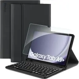 Produktbild: EasyAcc Tastatur Hülle Kompatibel mit Samsung Galaxy Tab А9+ 2023 11 Zoll mit Schutzfolie, (QWERTZ Deutsches), Abnehmbar Tastatur Schutzhülle mit Pencil Halter (Schwarz)
