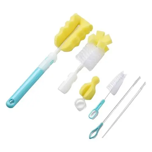 Produktbild: EasyGleam Flaschenbürste Baby - Spülmaschinenfest Reinigungsbürste - Stabilen Griff, Steife Nylonborsten und Rostfreien Stahl Flaschenreiniger - Mehrzweck-Flaschenbürsten