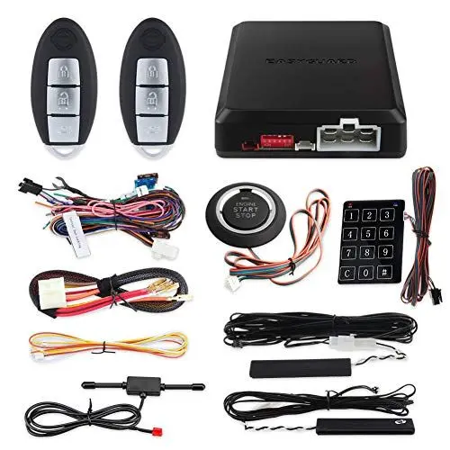 Produktbild: Easyguard roll Code smart schlüssel Auto Alarm System mit Passiv schlüsselloser zugang Fernbedienung Motor Start Druck knopf Start NFC entritt universell Version