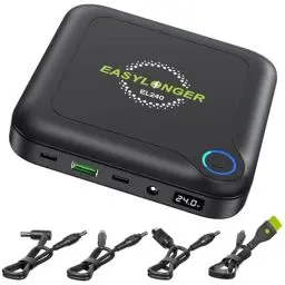 Produktbild: EASYLONGER EL240 CPAP Akku CPAP Powerbank 24000mAh 12V 24V Akku für CPAP Gerät CPAP Batterie CPAP Netzteil CPAP Akkupack für ResMed AirMini, AirSense 10, Philips DreamStation, PD 60W Laptop Powerbank