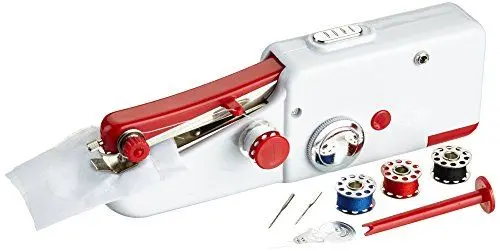 Produktbild: EASYmaxx 02927 Hand-Nähmaschine kompakt | nur 21 cm groß | Ideal für unterwegs | Batteriebetrieben | Weiß