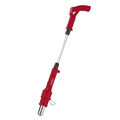 Produktbild: EASYmaxx Universal-Brenner 3in1 | Abflammgerät ohne Gaskartusche mit 2 Temperatureinstellungen und 3 Aufsätzen, für Unkrautbeseitigung, Verzinnen, Löten und als Grillanzünder | 2000W (rot)
