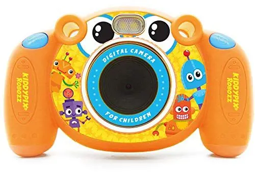 Produktbild: Easypix Kiddypix 'Robozz' Kinderkamera mit Fotorahmen, mit Spielen, bis zu 5 MP Auflösung, 5 cm (2 Zoll) Display, Orange, 10092