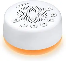 Produktbild: Easysleep Einschlafhilfe Baby White Noise Machine Weißes Rauschen Nachtlicht Rauschgerät Baby Kind 32 Volumensteuerung 25 Klänge Schlaf Geräuschen 5 Timer 4 Nachtlicht Speicherfunktion