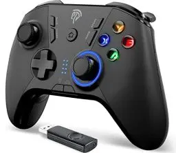 Produktbild: EasySMX PS3 Controller, 2.4G Wireless Gamepad, einstellbare LED und Vibrationsfunktion, Turbo, Vier programmierbare Tasten für PS3/ PC/Android Tablets,TV, TV Box