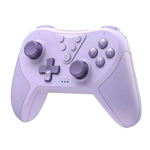 Produktbild: EasySMX Wireless Controller für Switch, Bluetooth Switch Controller, Controller Switch mit 6-Axis Motion, Aufwecken, einstellbare Turbo & Dual Vibration Funktion-Lila