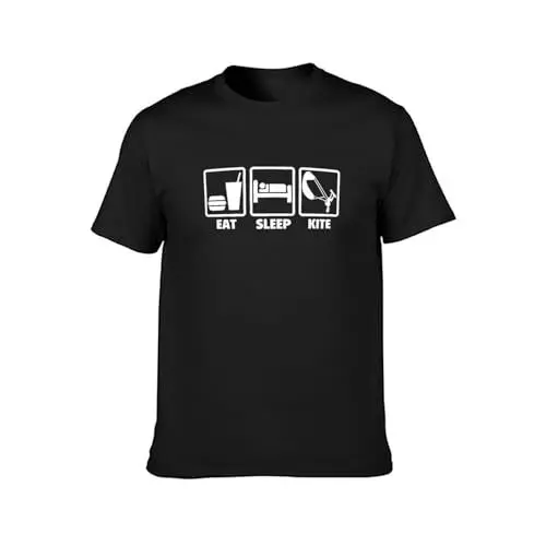 Produktbild: Eat Sleep Kitesurf Men's T-Shirt Black Graphic Unisex Tee Shirt M