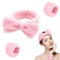 Produktbild: EAVUYIS Stirnband Armband Sets zum Waschen von Gesicht Make-up Stirnbänder, Spa Gesicht Haarband Handgelenk, Handgelenk Makeup, für Hautpflege, Gesichtsreinigung, Dusche