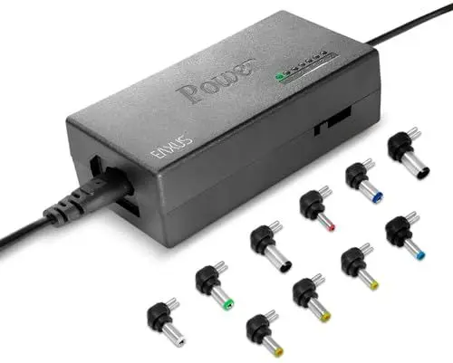Produktbild: Eaxus Universal Netzteil - Ladekabel für Laptop/Notebook & Weitere Geräte - 12-24 Volt, 96 Watt, mit 10 Aufsätzen