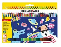 Produktbild: Eberhard Faber 551150 - Filzstifte Set Colori, 50 Malstifte mit dünner Spitze, Filzstifte auswaschbar