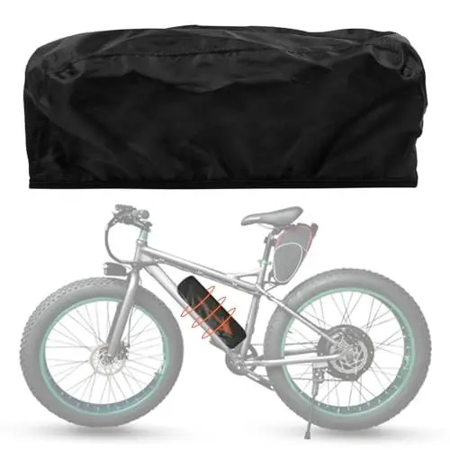 Produktbild: E-Bike Akku Schutzhülle Ebike Tasche, 350*100*145mm Powerpack Schutztasche für Erhöht Laufzeit & Lebensdauer, icherheitstasche für Lagerung, Transport, Aufladung Batterie, gegen Kälte Schmutz