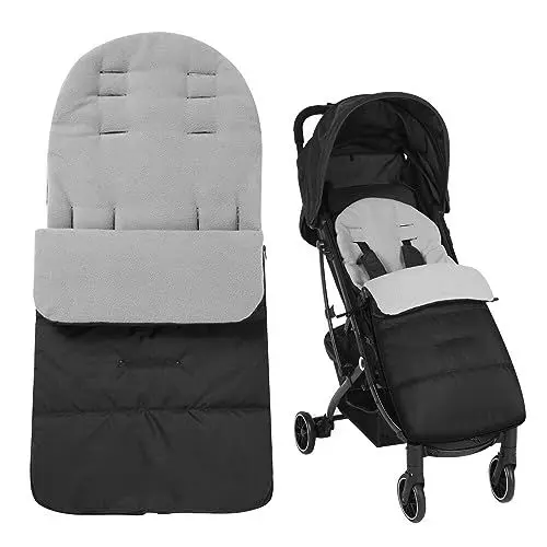 Produktbild: EBKCQ Fußsack Kinderwagen Winter, Fusssack Winter Baby Kinderwagen, Wintersack Kinderwagen mit Doppeltem Reißverschluss, Universal Winterfußsack, Wasserdicht und Winddicht, Geeignet für 0-36 Babys