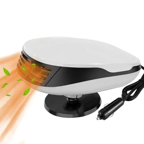 Produktbild: EBKCQ Heizlüfter Auto, 12V 120W Tragbar Auto Heizung, Auto Defroster Heizung mit 2 in 1 Kühlung und Heizung, Autoheizung Windschutzscheibe Defroster Defogger mit 360° Drehbarer Basis