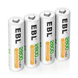 Produktbild: EBL AA Akku 2800mAh，NiMH Akkubatterien hohe Kapazität mit Aufbewahrungsbox 4 Stück