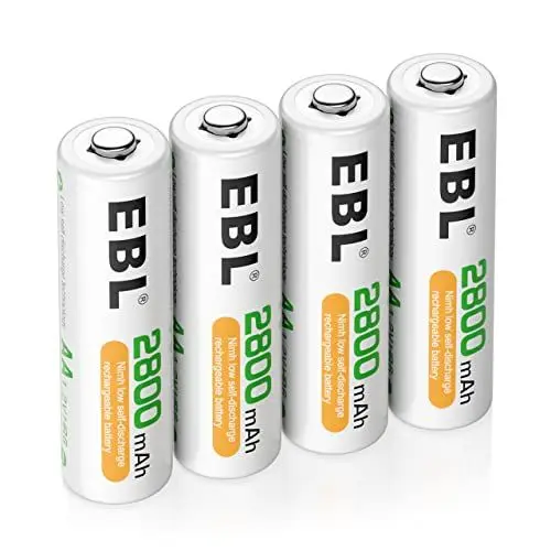 Produktbild: EBL AA Akku 2800mAh，NiMH Akkubatterien hohe Kapazität mit Aufbewahrungsbox 4 Stück