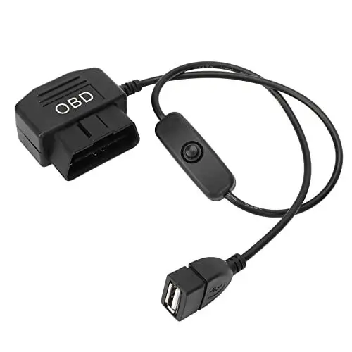Produktbild: EBTOOLS 16 Pin OBD2 Stecker USB-Ladekabel OBD-Adapterkabel 18,9-Zoll-Universalanschluss-Ladegerät