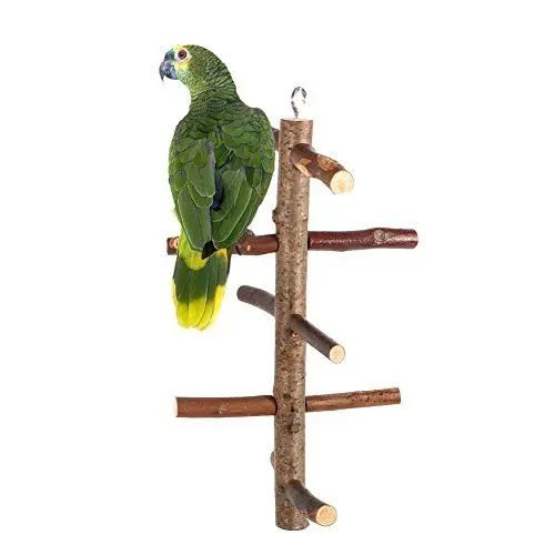 Produktbild: EBTOOLS Drehtreppe für Papageien, Klettergerüst für Vögel, Hängestation, Papageienstange, Spielzeug, Vogelzweige, Klettertreppe für Papageienwellensittiche