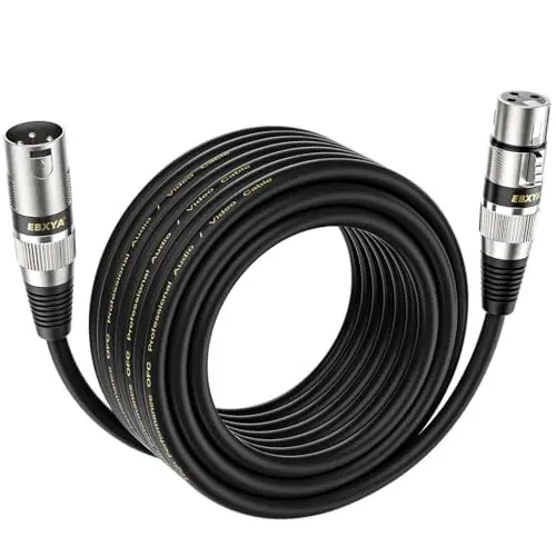 Produktbild: EBXYA XLR Kabel, Mikrofonkabel, 10M, Stecker auf Buchse, Symmetrisches XLR Mikrofonkabel, XLR Patchkabel für Mikrofon Mixer, Aufnahmestudio