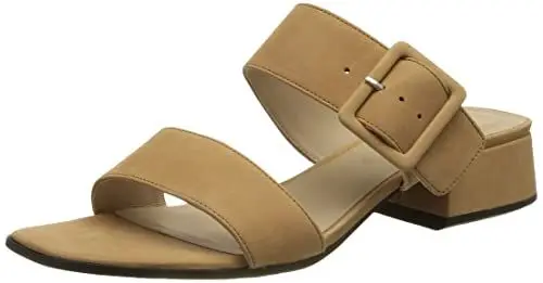 Produktbild: ECCO Women's Elevate Square Toe Slide Heeled Sandal, Lion Nubuck, 40 EU