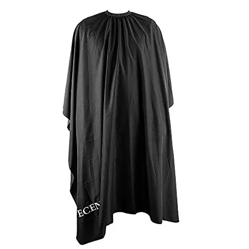 Produktbild: ECENCE Haarschneide Umhang Friseur Schwarz, 150x120cm Friseurumhang Barber Cape, wasserabweisend, Haarschneideumhang Frisör Salon