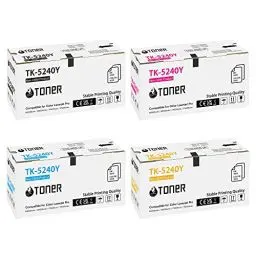 Produktbild: ECHALLENGE TK-5240K TK5240 Toner Kompatibel für Kyocera TK5240K TK-5240 TK-5240C TK-5240M TK-5240Y ECOSYS M5526cdw M5526cdn P5026cdw P5026cdn (Schwarz Cyan Gelb Magenta, 4er-Pack)