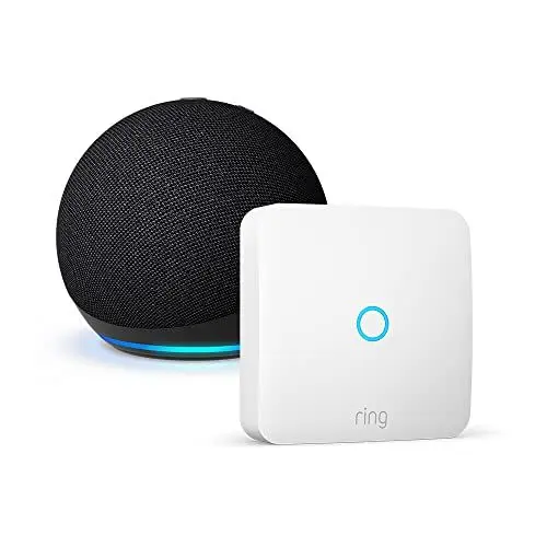 Produktbild: Echo Dot (5. Generation, 2022, Anthrazit) + Ring Intercom von Amazon | Die ideale Kombination für ein smarteres Zuhause