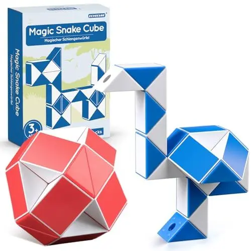 Produktbild: ECHOCUBE Magischer Schlangenwürfel, 2 Pack 24 Teile Schlange Lineal Twist Puzzle Party Geschenke, pädagogische kreative Schlange Fidget Spielzeug für Kinder / Erwachsene