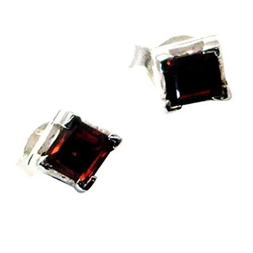 Produktbild: Echte Granat Ohrringe Für Frauen 925 Sterling Silber Januar Birthstone Astrologisch Für Geschenk Schmuck